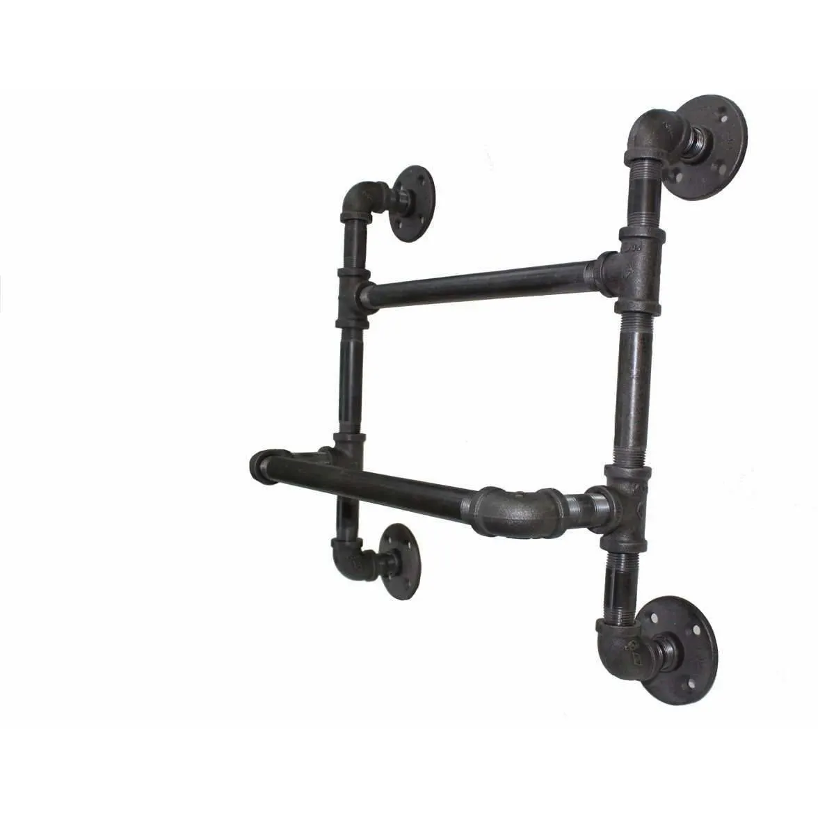 Bath Towel Holder Two Bar Metal Pipe Bath Towel Holder
