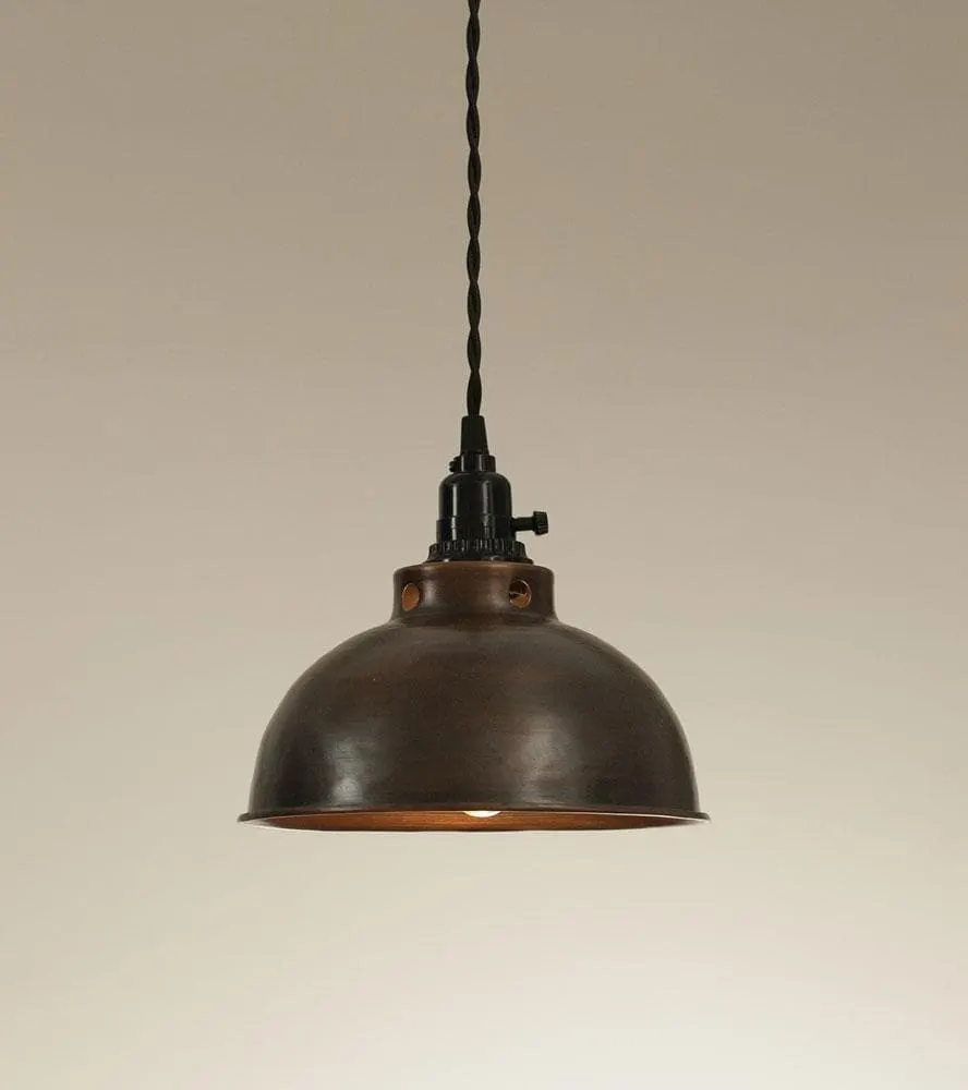 Dome Pendant Lamp - Aged Copper