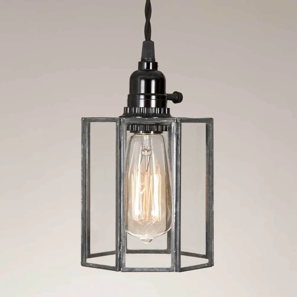 Glass Drum Pendant Lamp