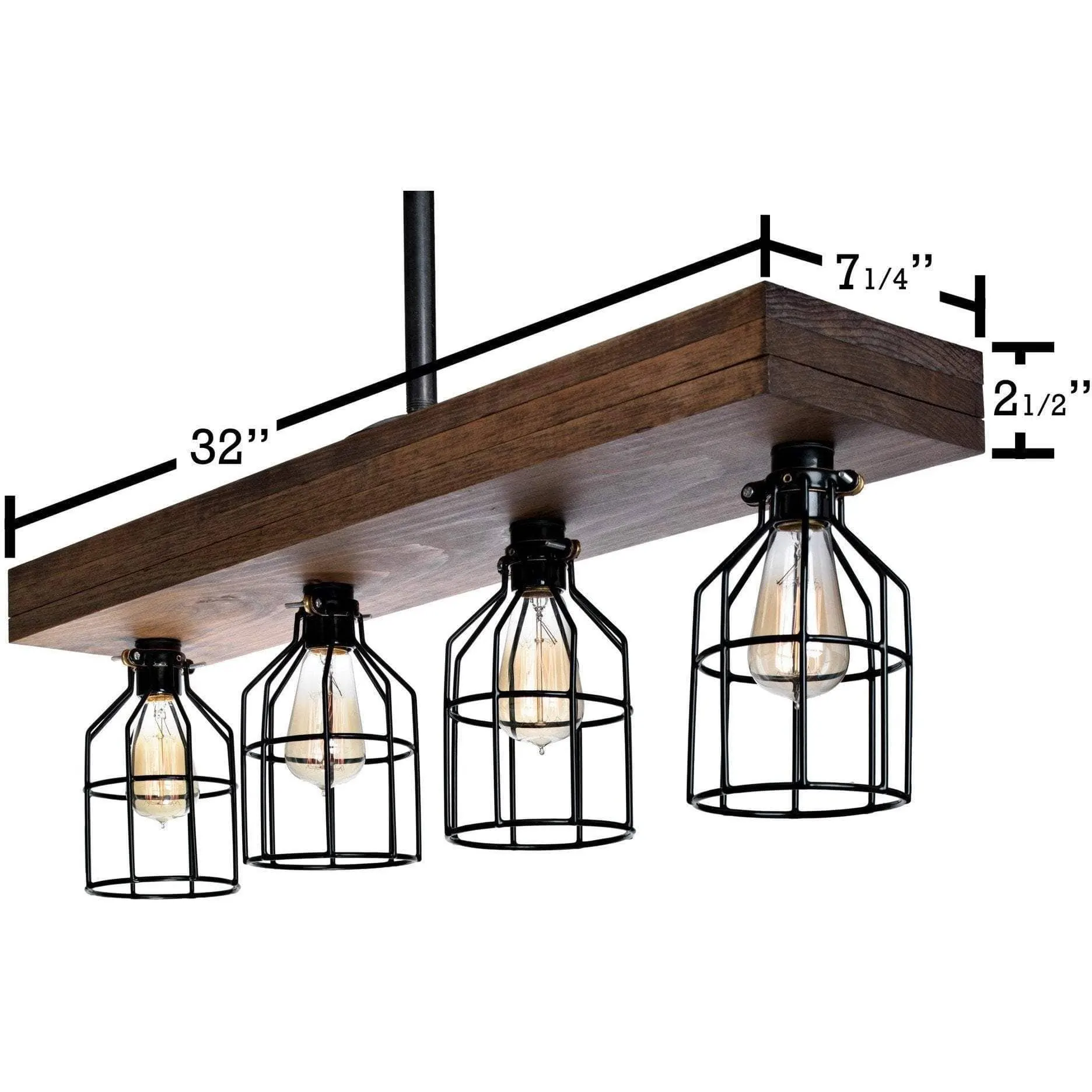 Lighting 32" 4 Light Modern Three-Board Light
