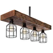 Lighting 32" 4 Light Reclaimed Wood Light