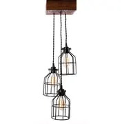 Lighting Rough Cut Mini—Triple Pendant