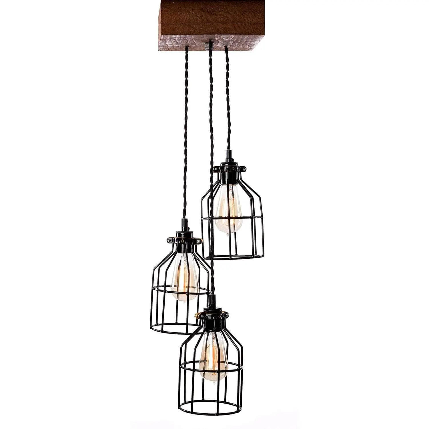Lighting Rough Cut Mini—Triple Pendant