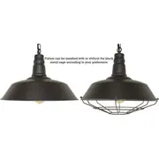 Lighting Single Light Retro Billiard Light—Black