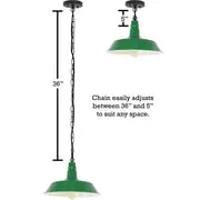 Lighting Single Light Retro Billiard Light—Green