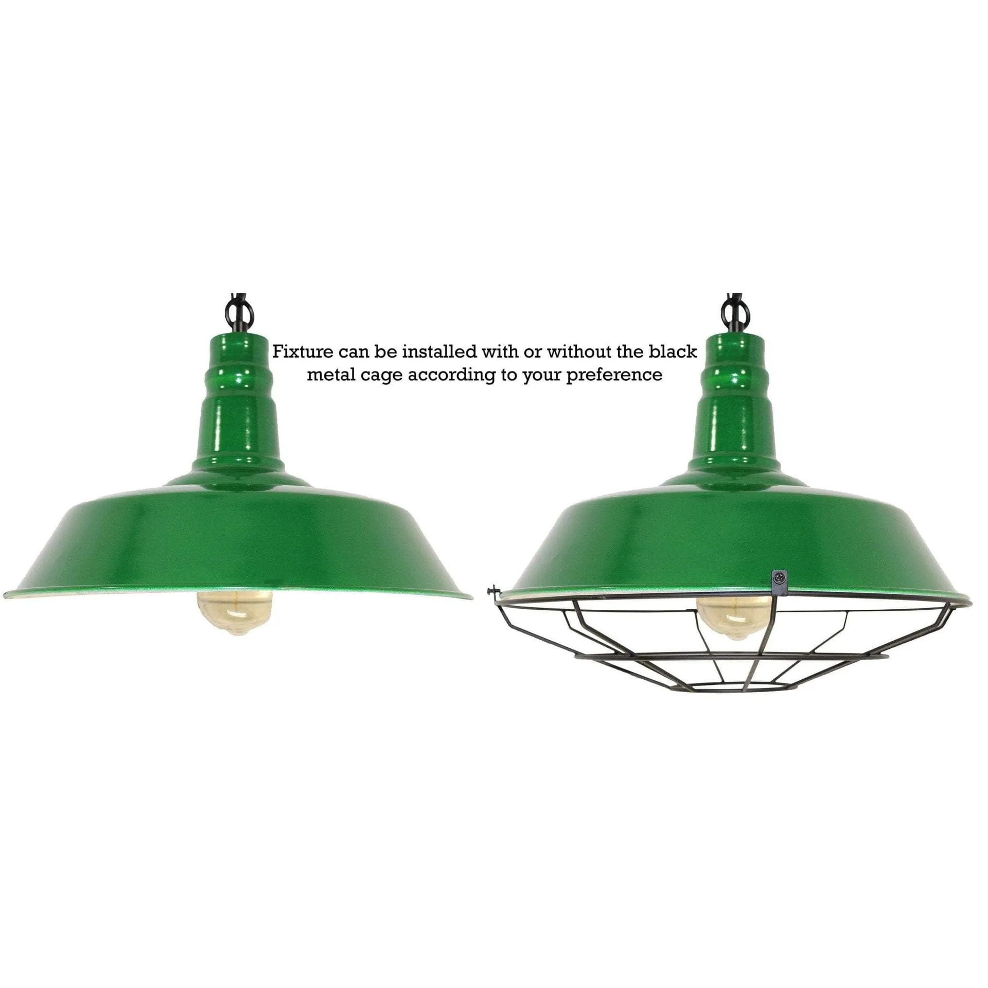 Lighting Single Light Retro Billiard Light—Green