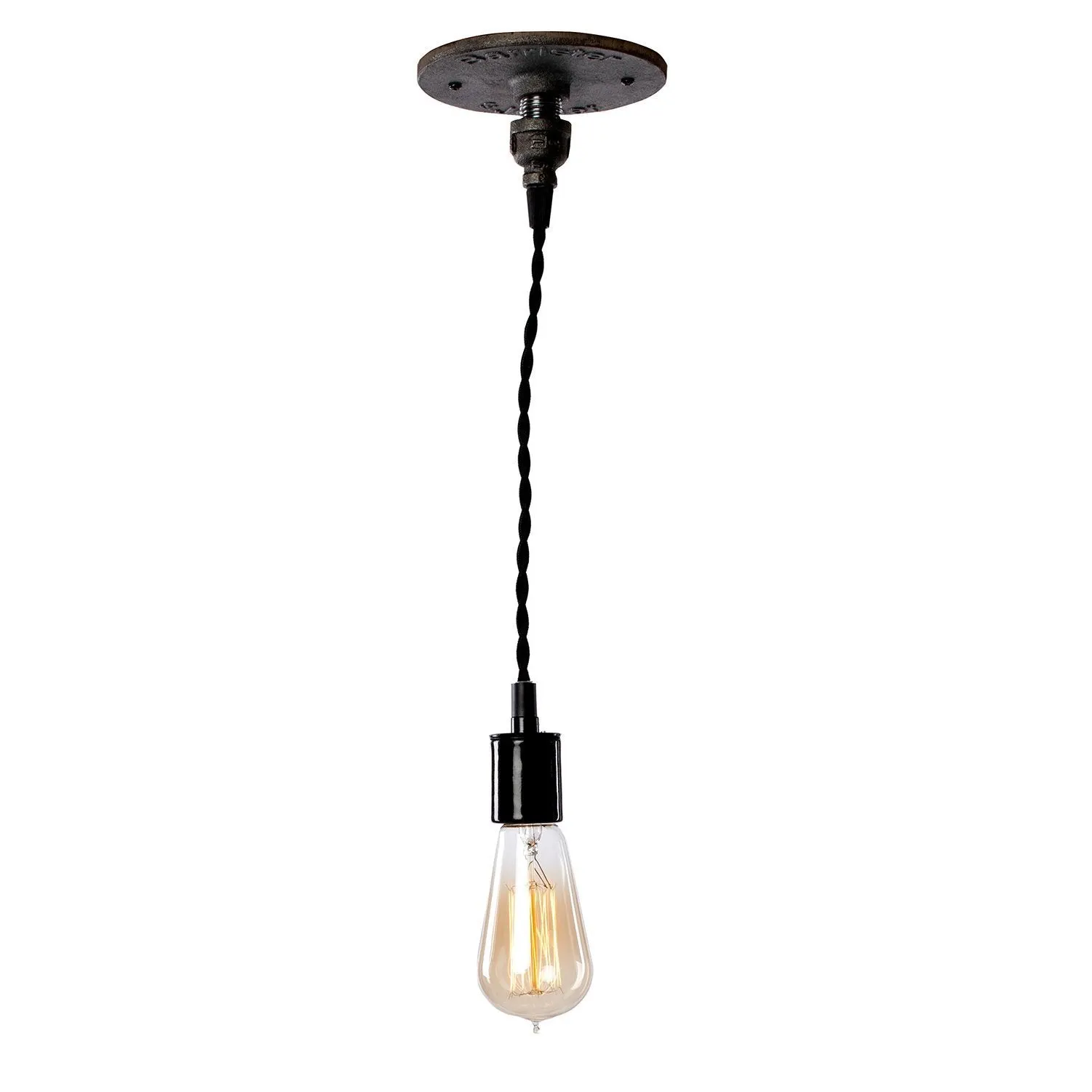 Lighting Single Light Steampunk Canopy Pendant