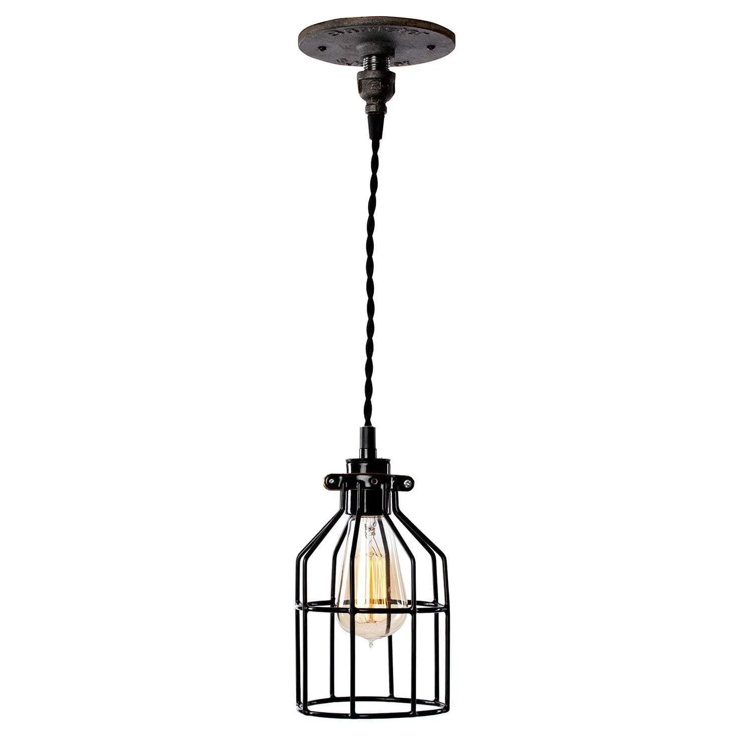 Lighting Single Light Steampunk Canopy Pendant