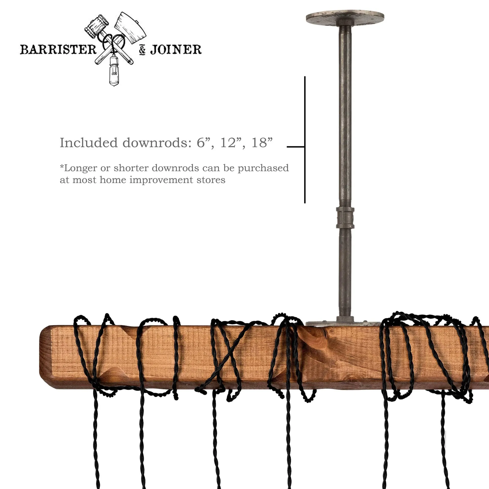 Lighting Wrapped Beam 8-Light Pendant