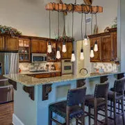 Lighting Wrapped Beam 8-Light Pendant