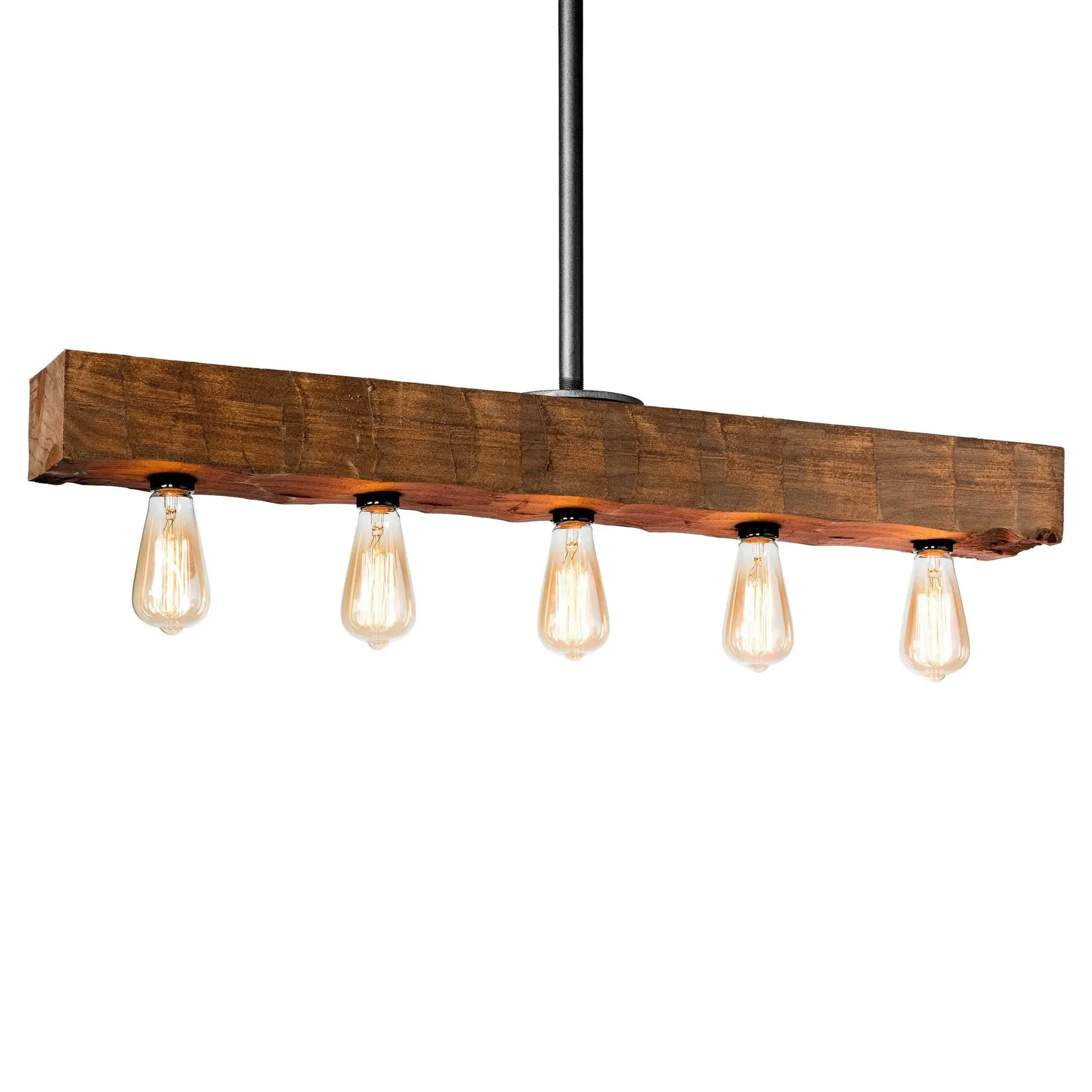 Scalloped Hew Walnut Hand Hewn Recessed Beam Light